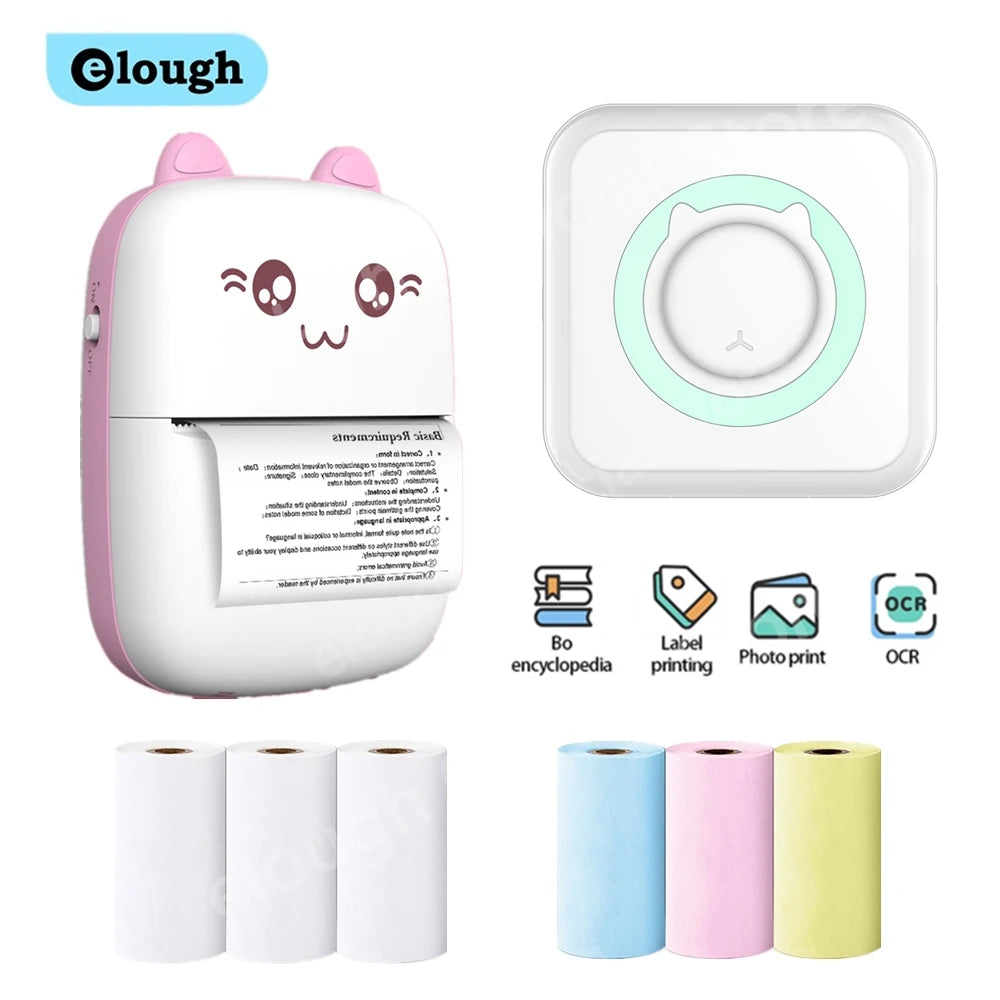 Mini Portable Sticker Label Printer