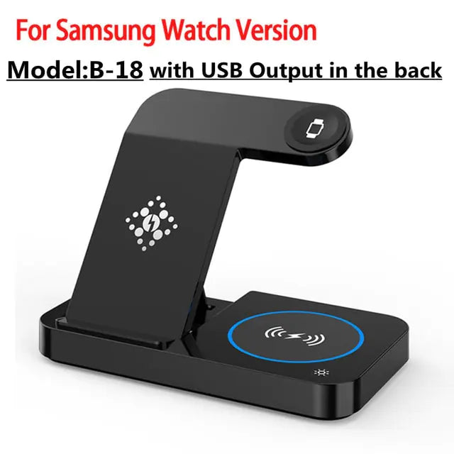 4-in-1 Foldable Wireless Charging Station – Fast Charger for iPhone, Samsung, Apple Watch, AirPods – Portable, Durable, All-in-One Wireless Charger