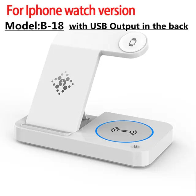 4-in-1 Foldable Wireless Charging Station – Fast Charger for iPhone, Samsung, Apple Watch, AirPods – Portable, Durable, All-in-One Wireless Charger
