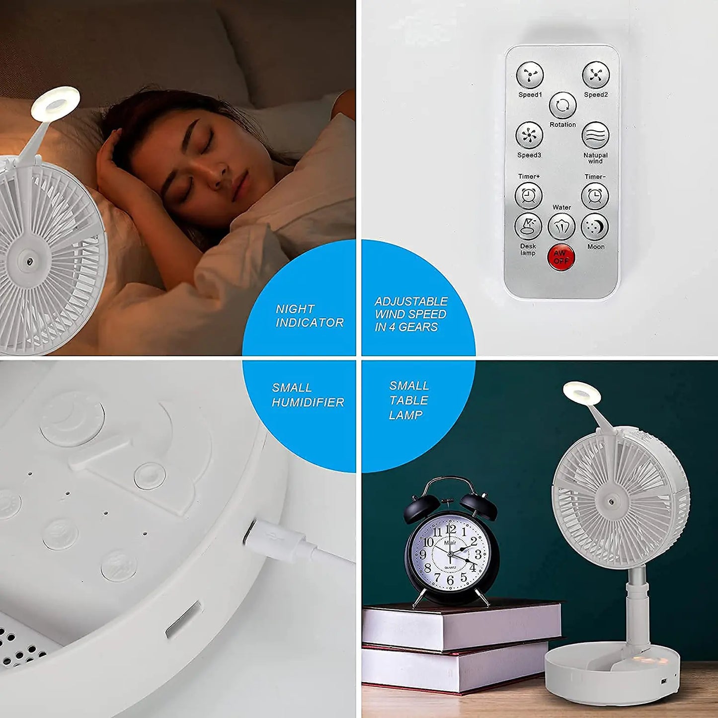 foldable Rechargeable Portable Fan